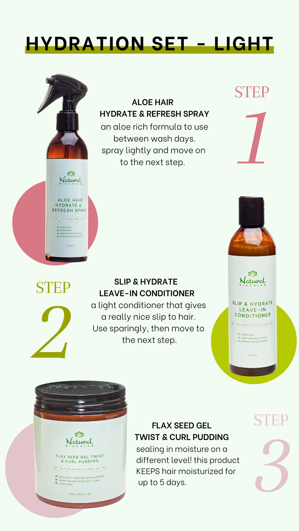 Hydration Set - Light - Natural Nigerian
