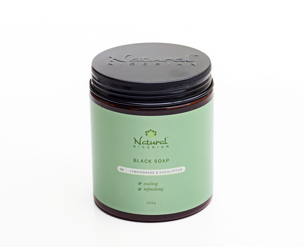 Natural Nigerian&trade; Lemongrass & Eucalyptus Black Soap