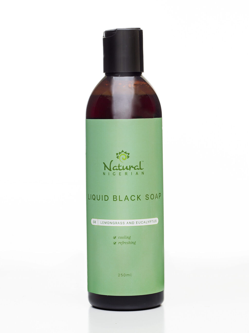 Natural Nigerian Lemongrass and Eucalyptus Liquid black soap - Natural Nigerian