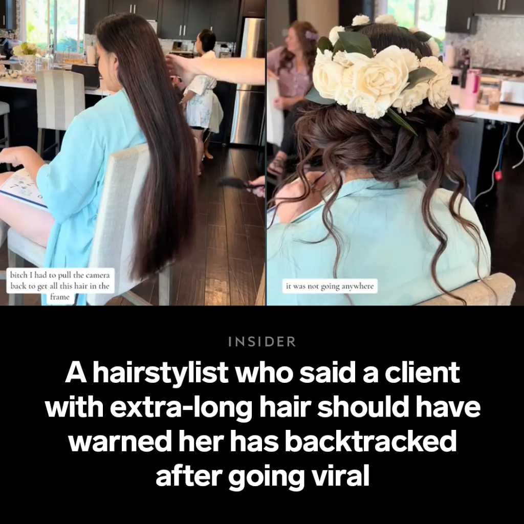 A hairstylist who said a client with extra-long hair should have warned her has backtracked after going viral