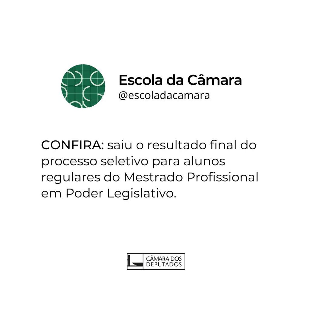 Resultado final Mestrado em Poder Legislativo