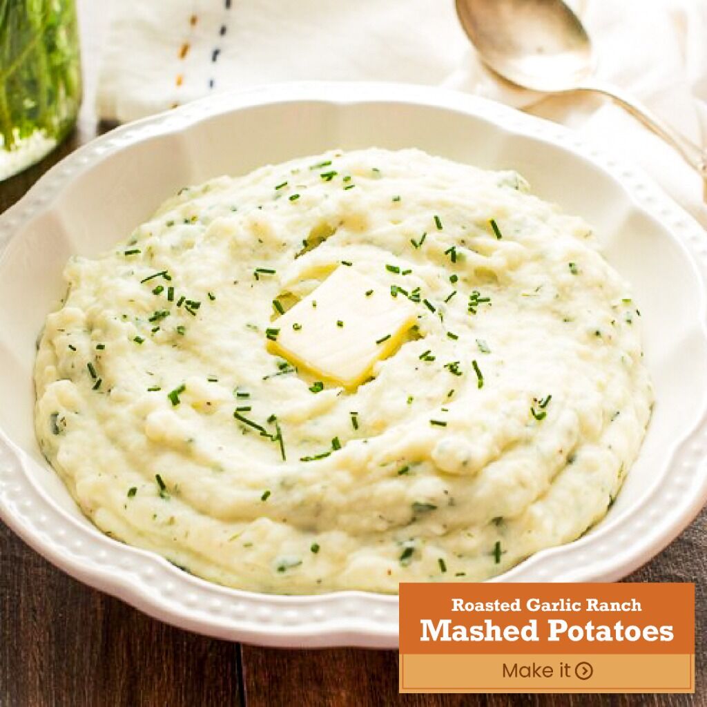 Roasted Garlic Ranch Mashed