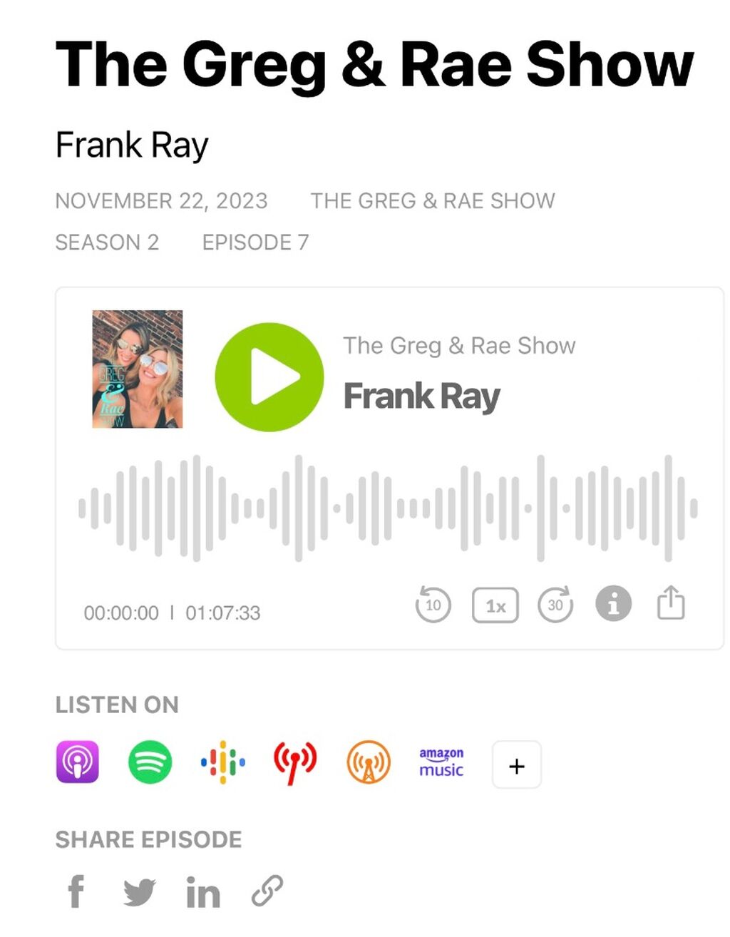 The Greg & Rae Show
