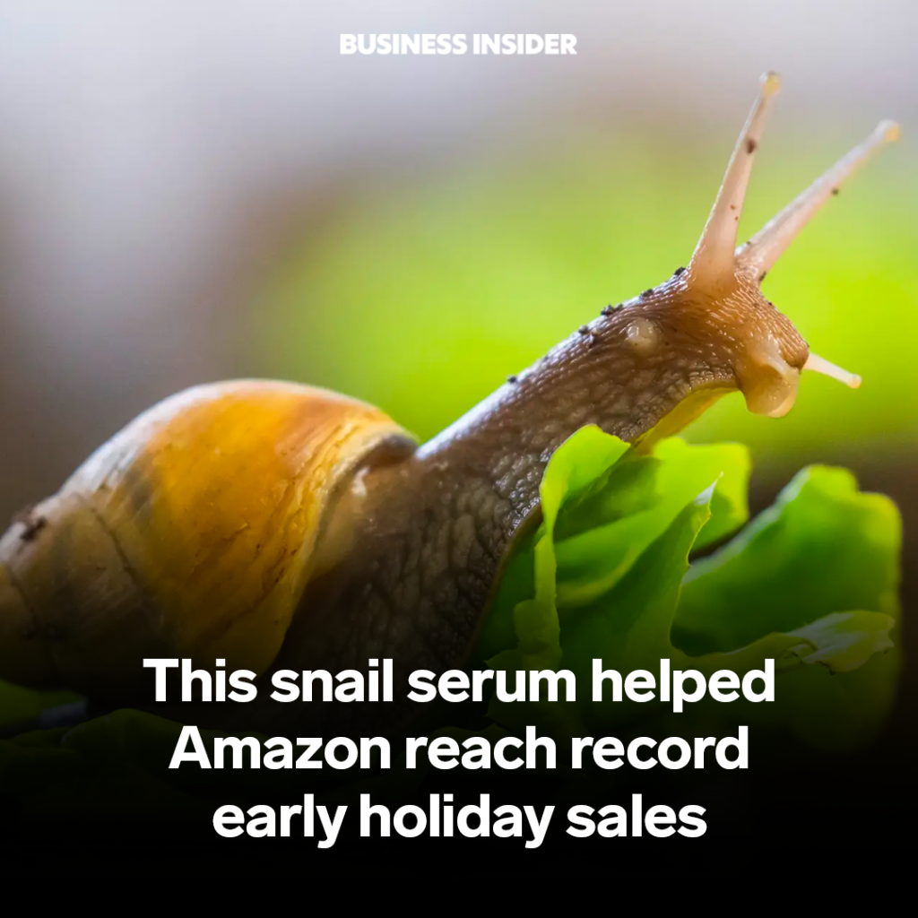 This snail serum helped Amazon reach record early holiday sales