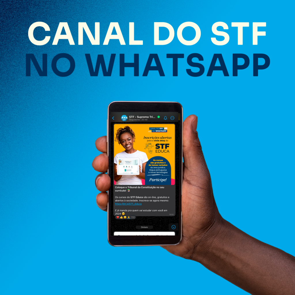 Canal do STF no WhastsApp