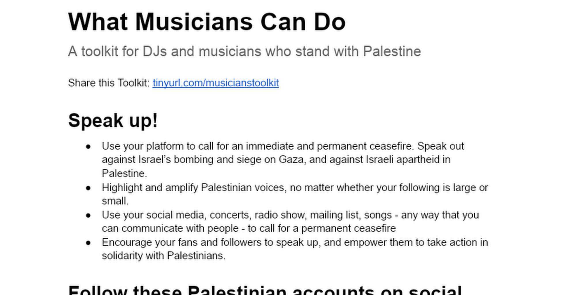 What DJs and musicians can do - a simple toolkit