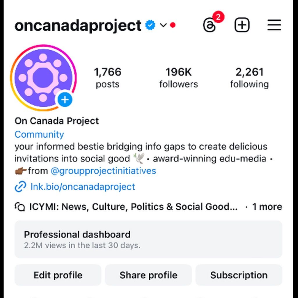 On Canada Project on Instagram