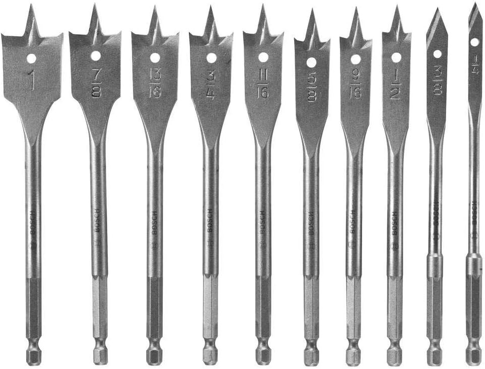 Bosch 10-Piece Spade Bit Set