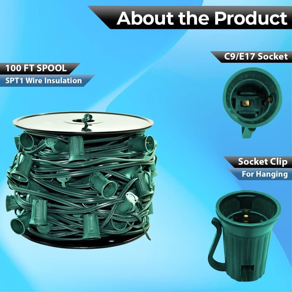 MIK Solutions 100ft SPT-1 C9 Green Spool