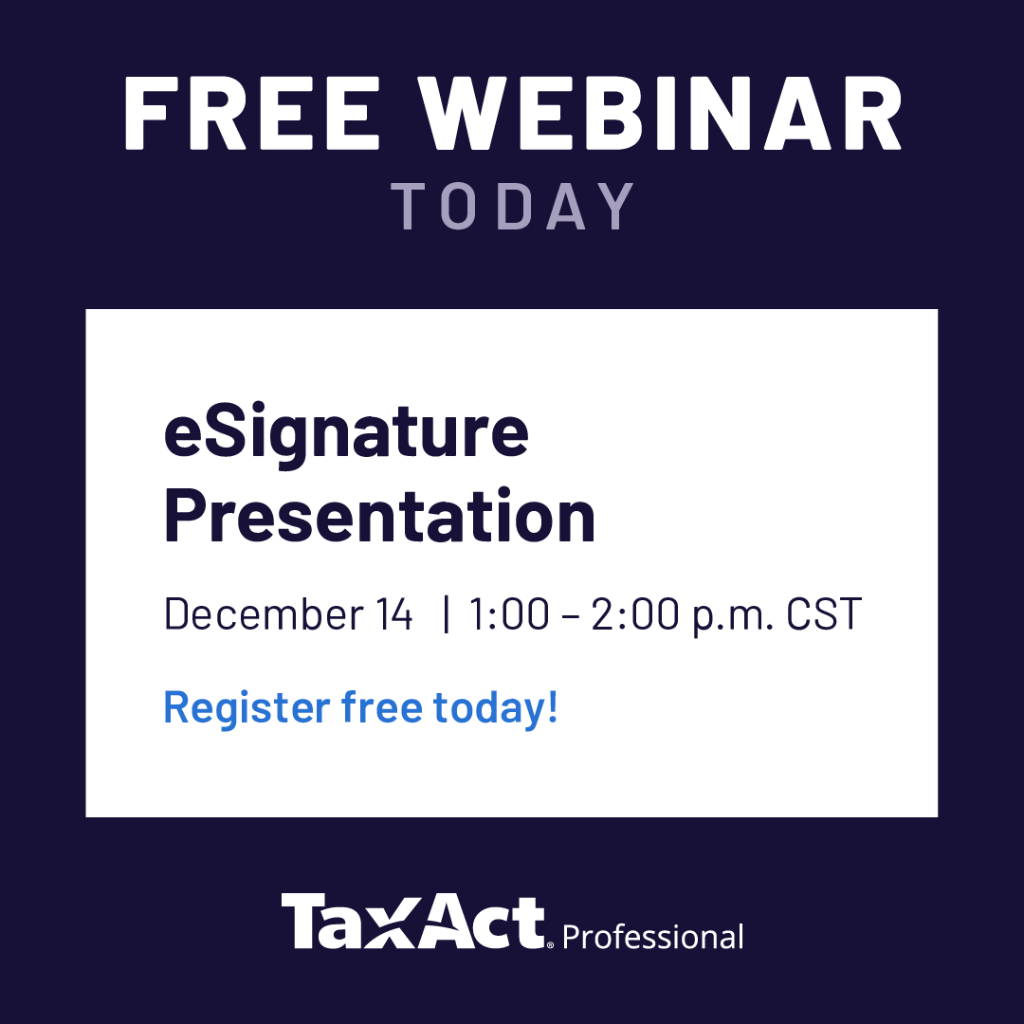 Today's eSignature Webinar