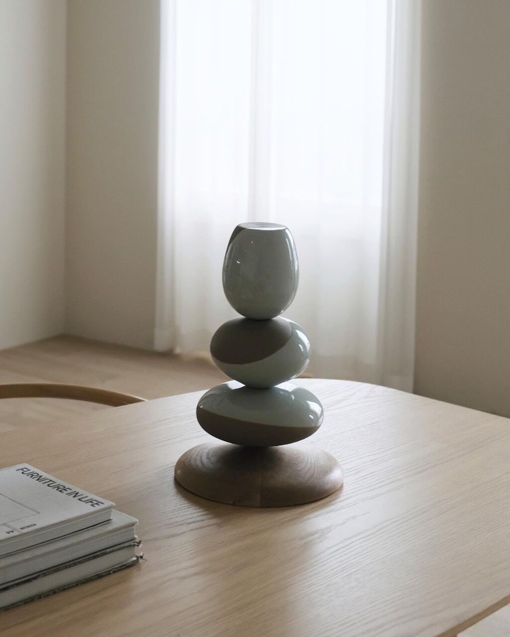 Small Table Stack Vessel in Dip Glaze