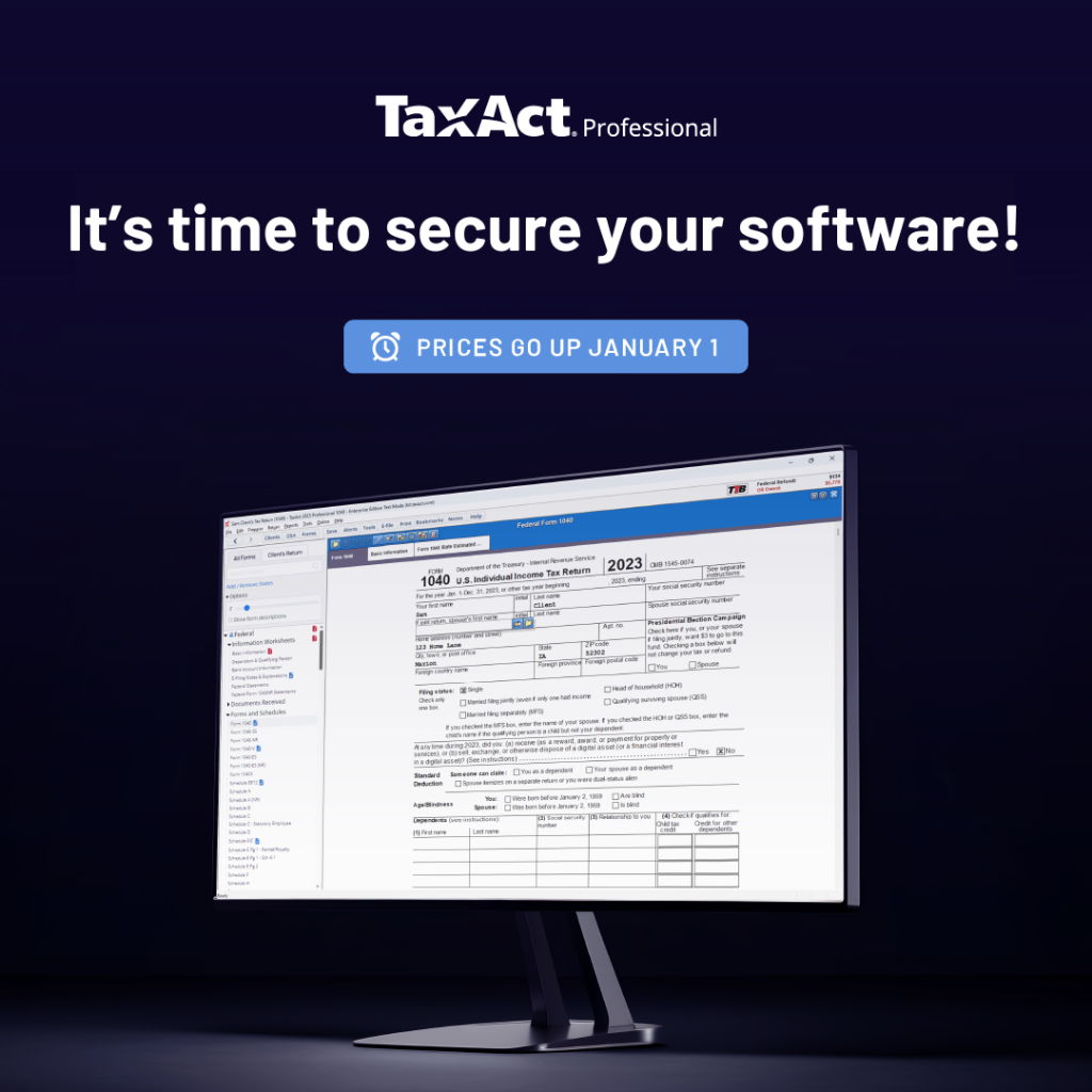 Order Your Software Before Jan. 1!