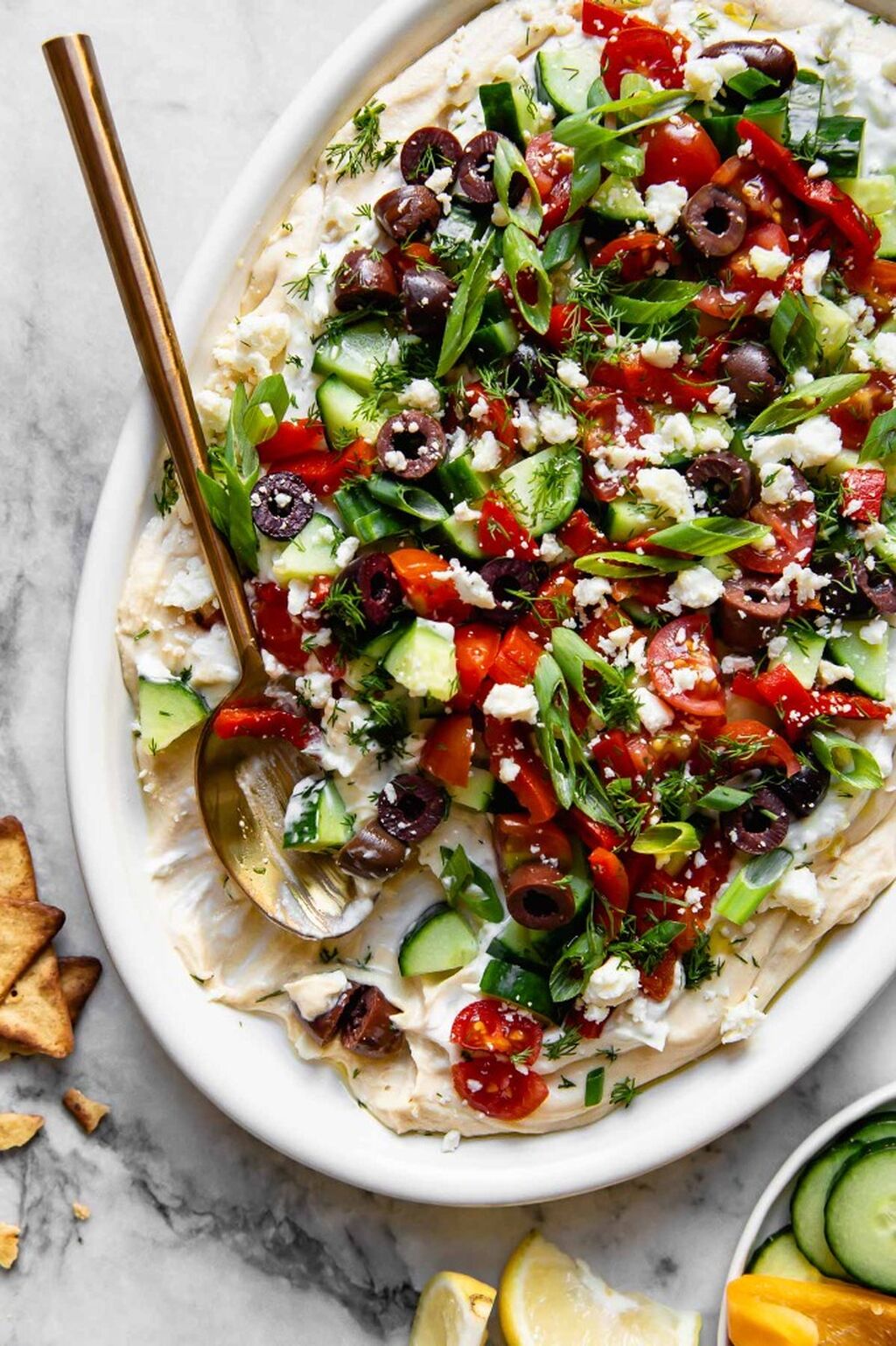 Layered Greek Hummus Dip