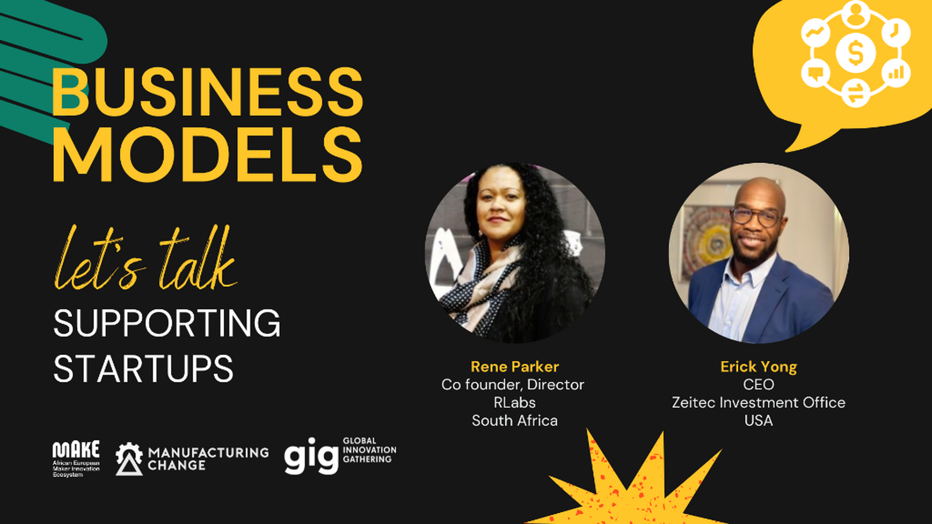 mAkE | Business Model Talk - Business Model Talk | Supporting African Startups with Renee Parker and Eric Young