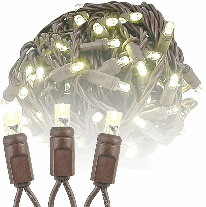 Christmas Warm White LED Mini's 100ct Stringer