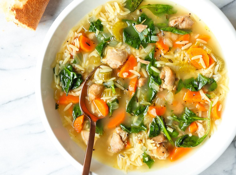 Lemon Chicken Orzo Soup
