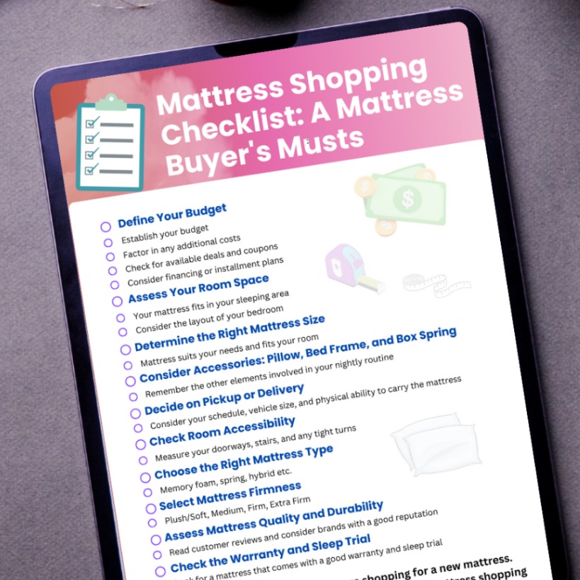 Mattress Shopping Checklist: A Mattress Buyer's Musts