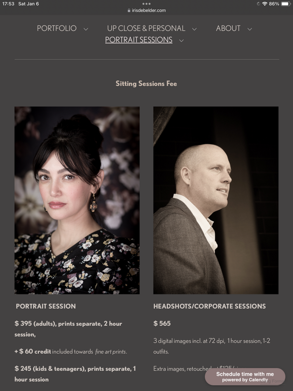 Info Portrait Sessions