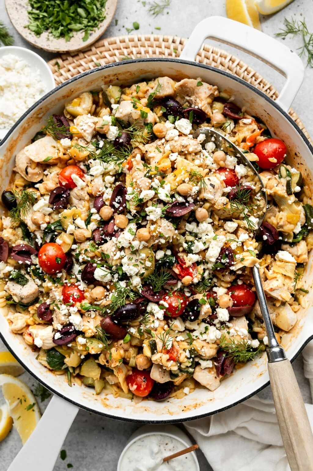 Greek Orzo Skillet