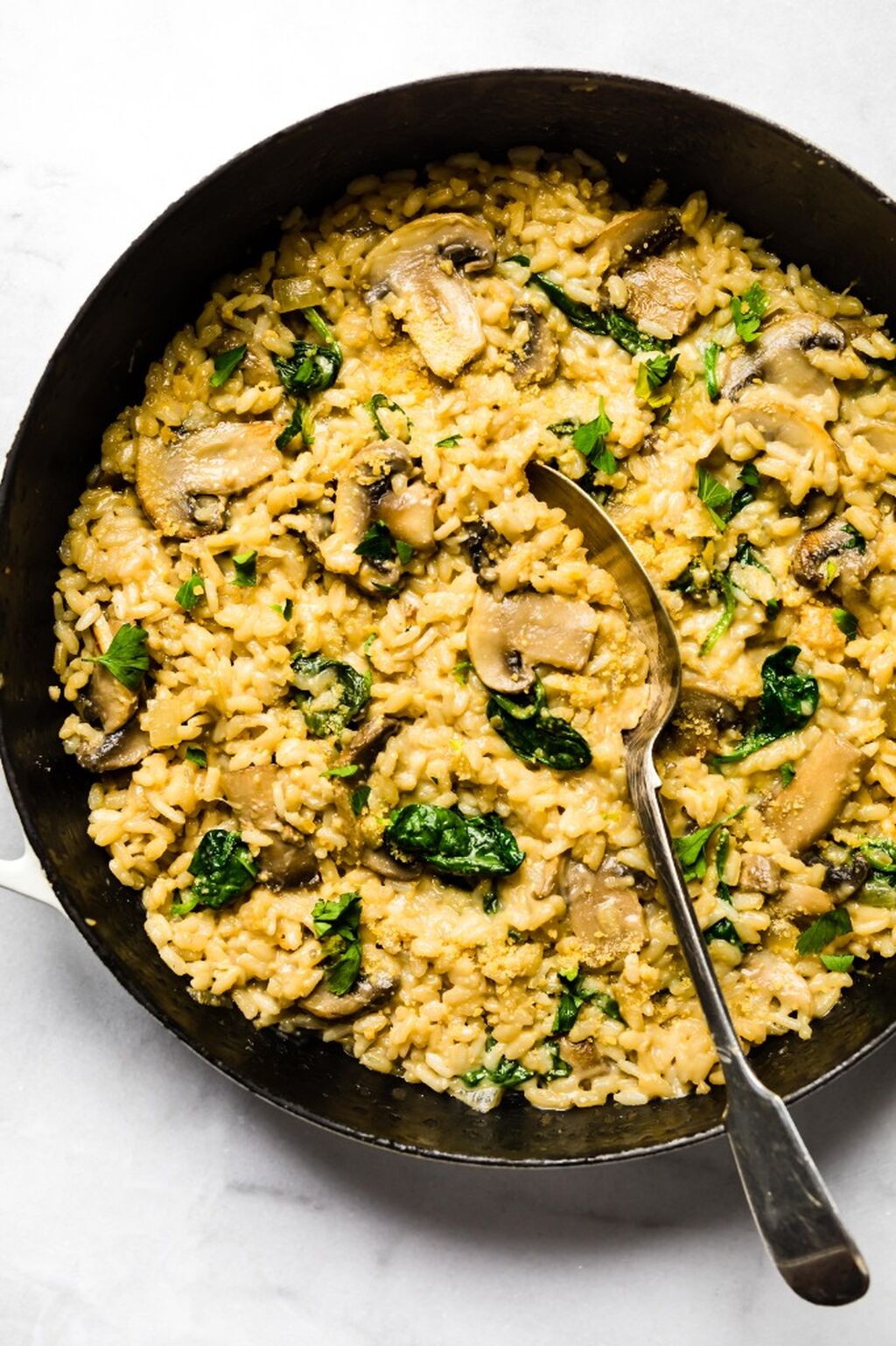 Creamy Mushroom Risotto Skillet