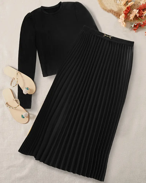 Temu Black 2-piece Set