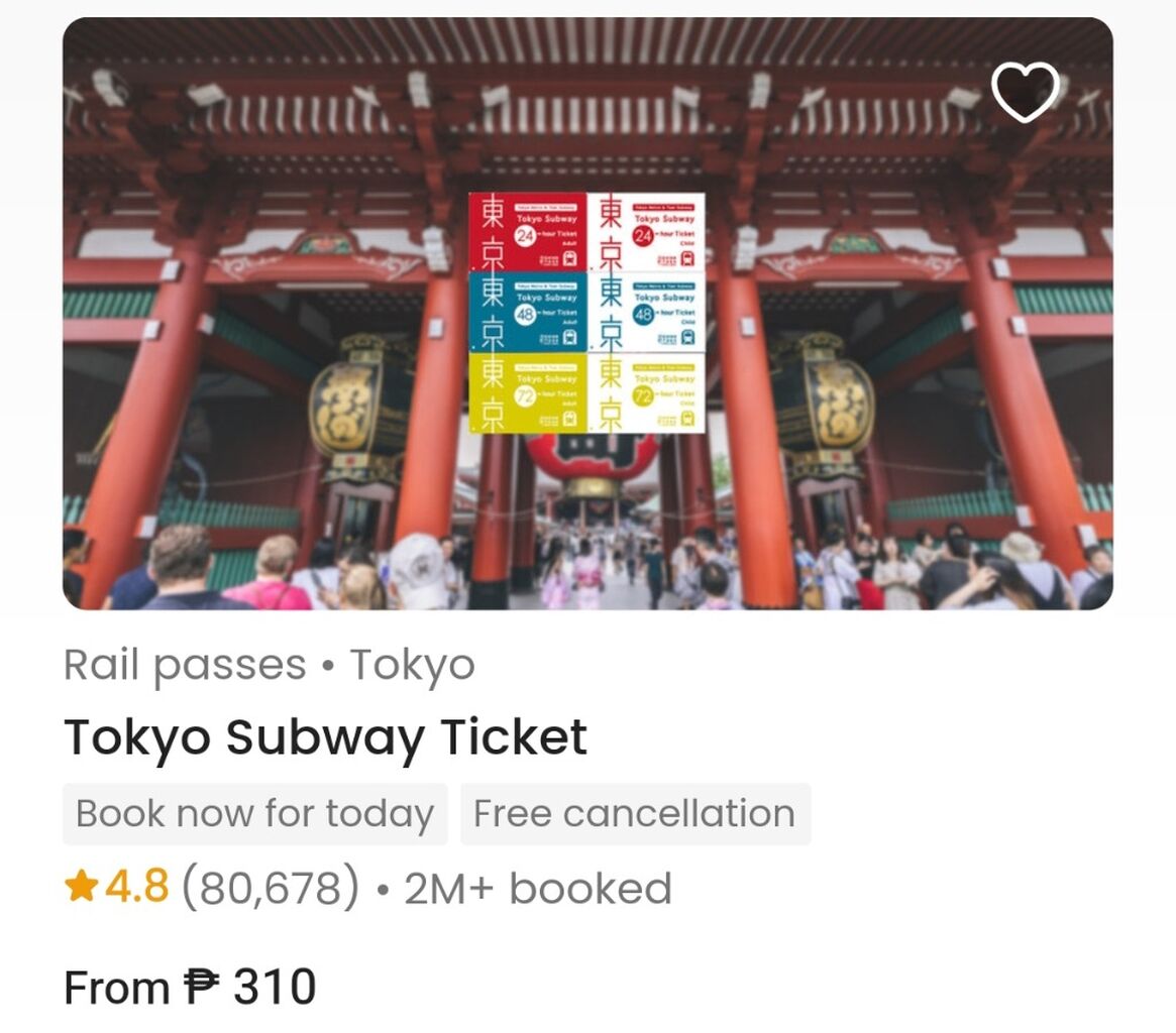 Tokyo Metro Pass (Tokyo Subway Pass)