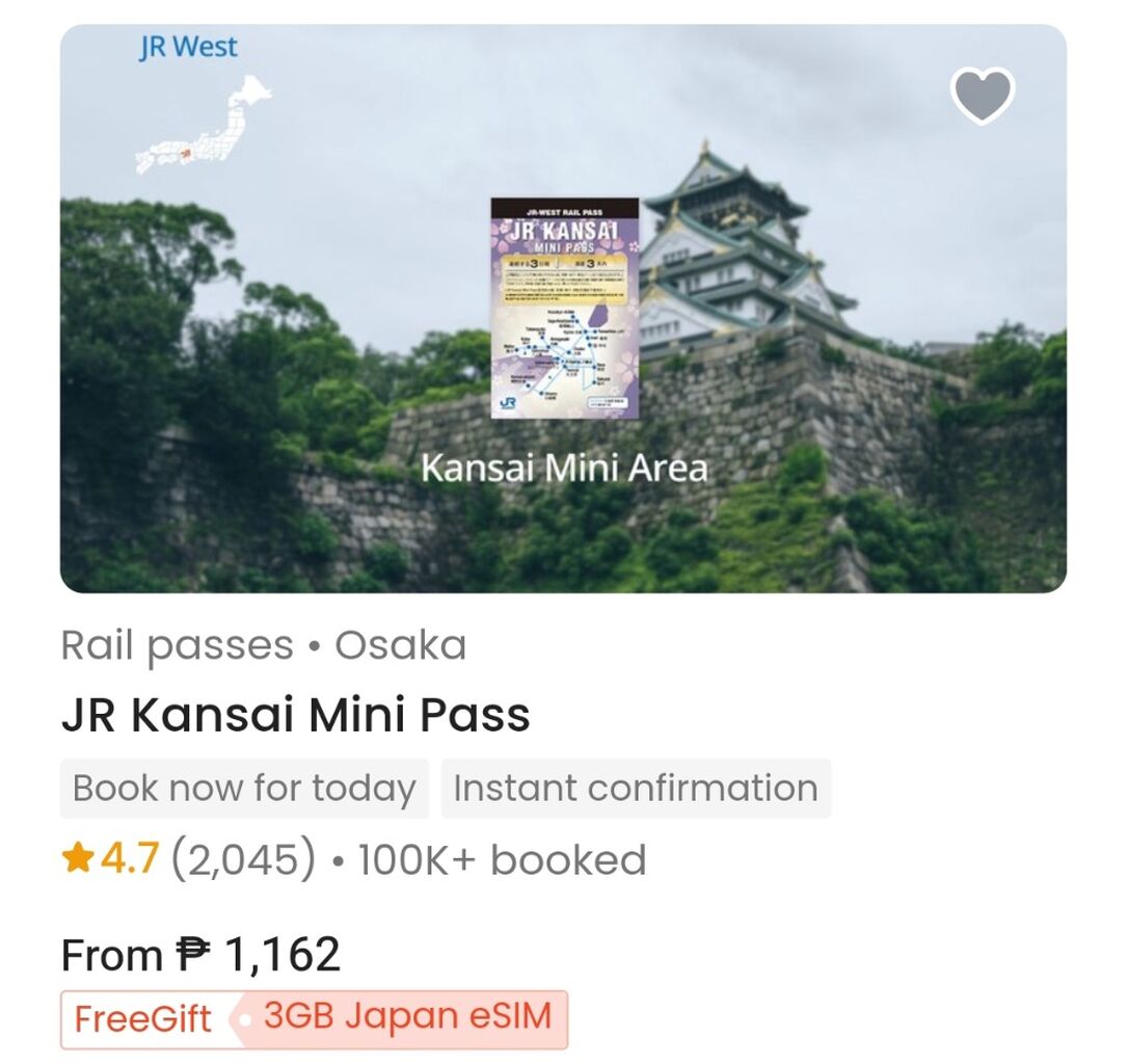 JR Kansai Mini Pass