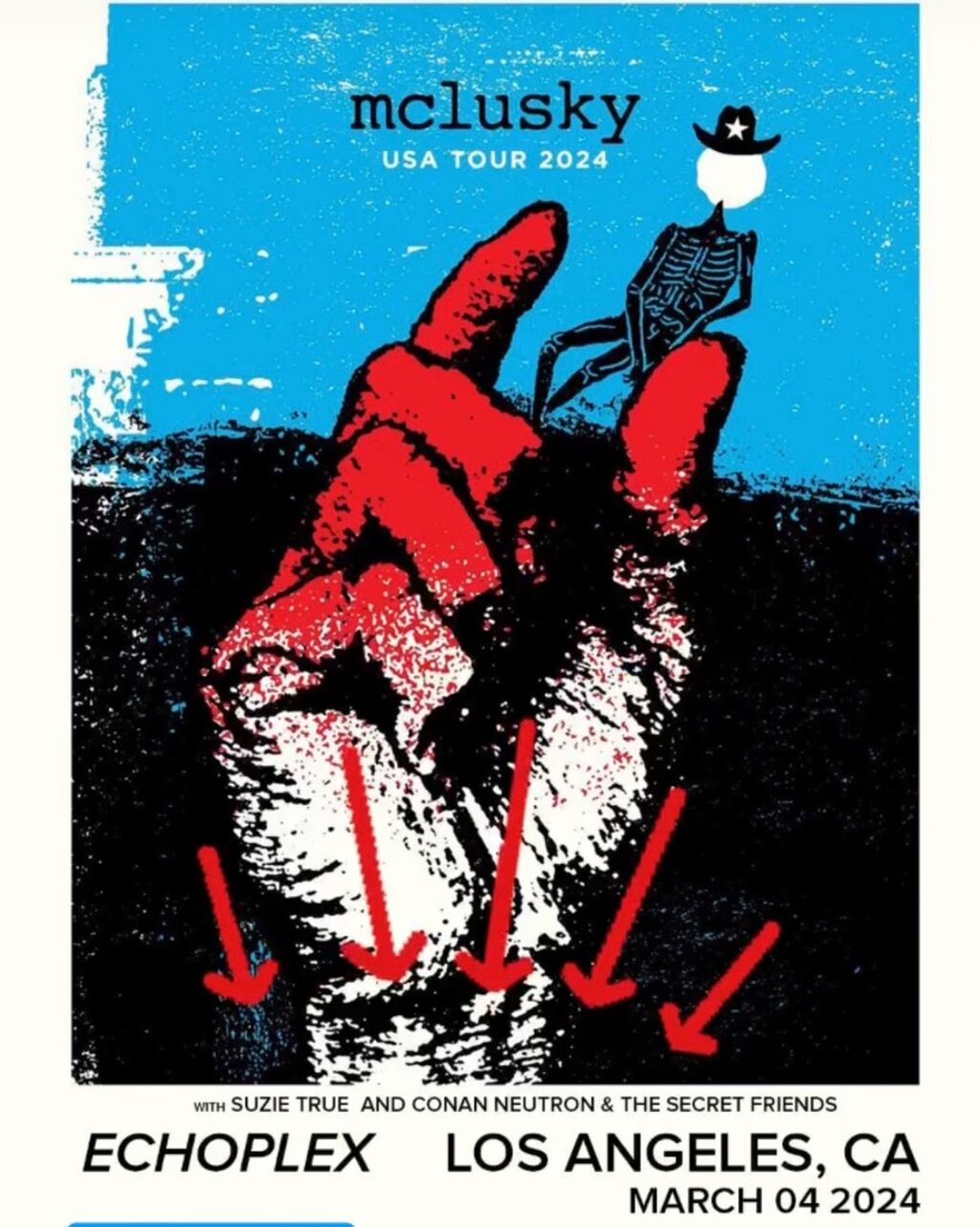 3/4/2024 - LA, CA - mclusky / Conan Neutron & the Secret Friends