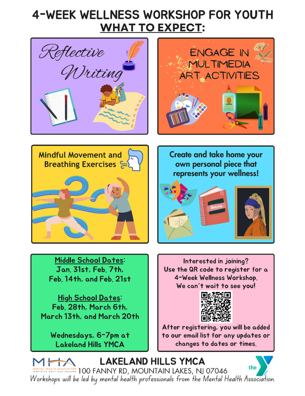 4-Week Wellness Workshops (Morris YMCA 1.31.24-3.20.24)