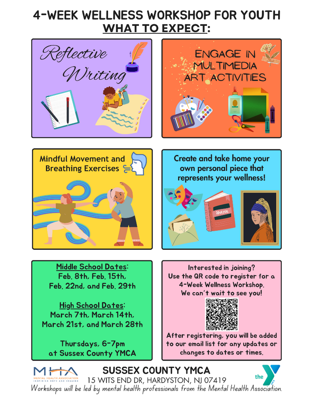 4-Week Wellness Workshops (Sussex YMCA) 2.8.24-3.28.24