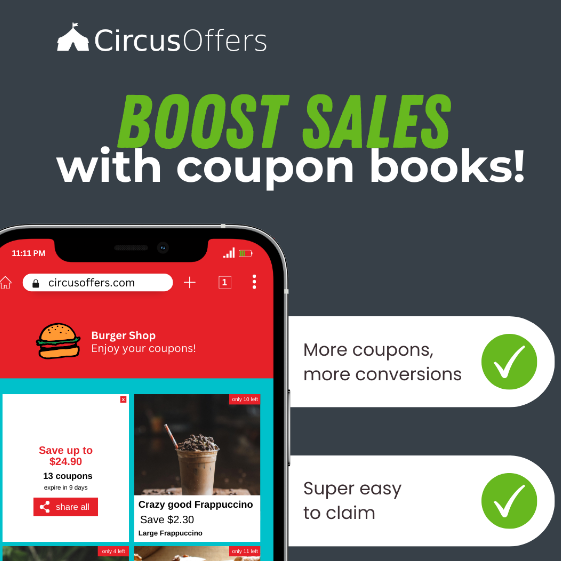 Boost Sales with coupon books!