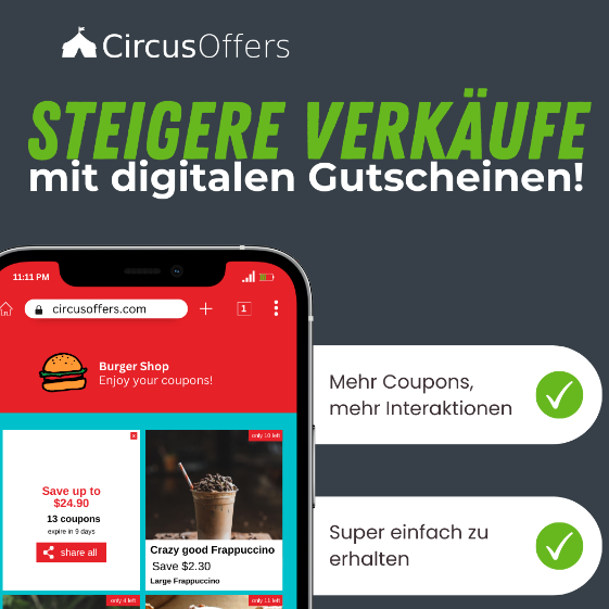 Steigere Verk&auml;ufe mit digitalen Gutscheinen!