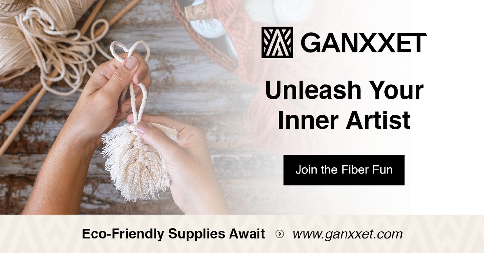 Use code LUNA at checkout for 10% off at GANXXET! (Fiber, Yarn, Macram&eacute;)