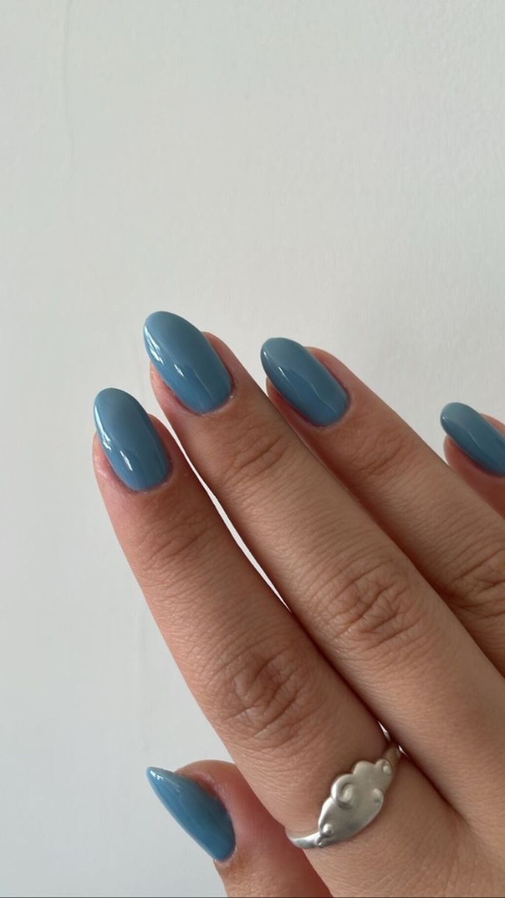Blue nail polish