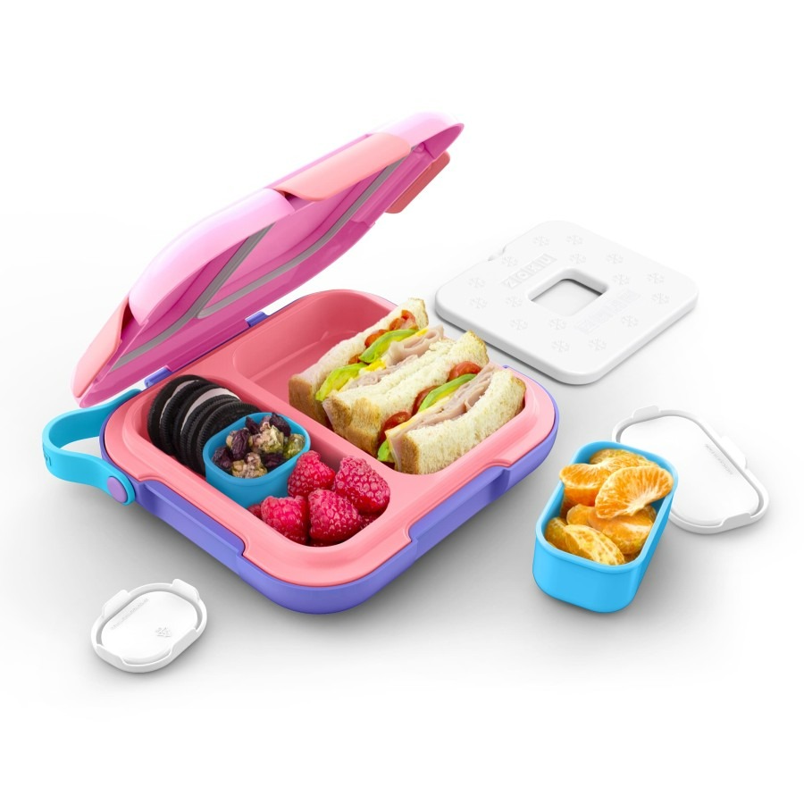 Zoku Neat Bento Large - Lunchbox, Tempat Makan Anak Anti Tumpah - Blue