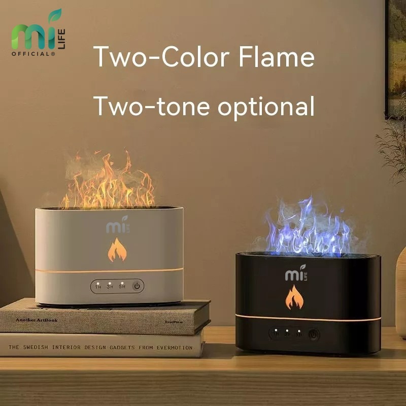 MILIFE FLAME TIMER AIR DIFFUSER HUMIDIFIER ULTRASONIC AROMATHERAPY - BLACK