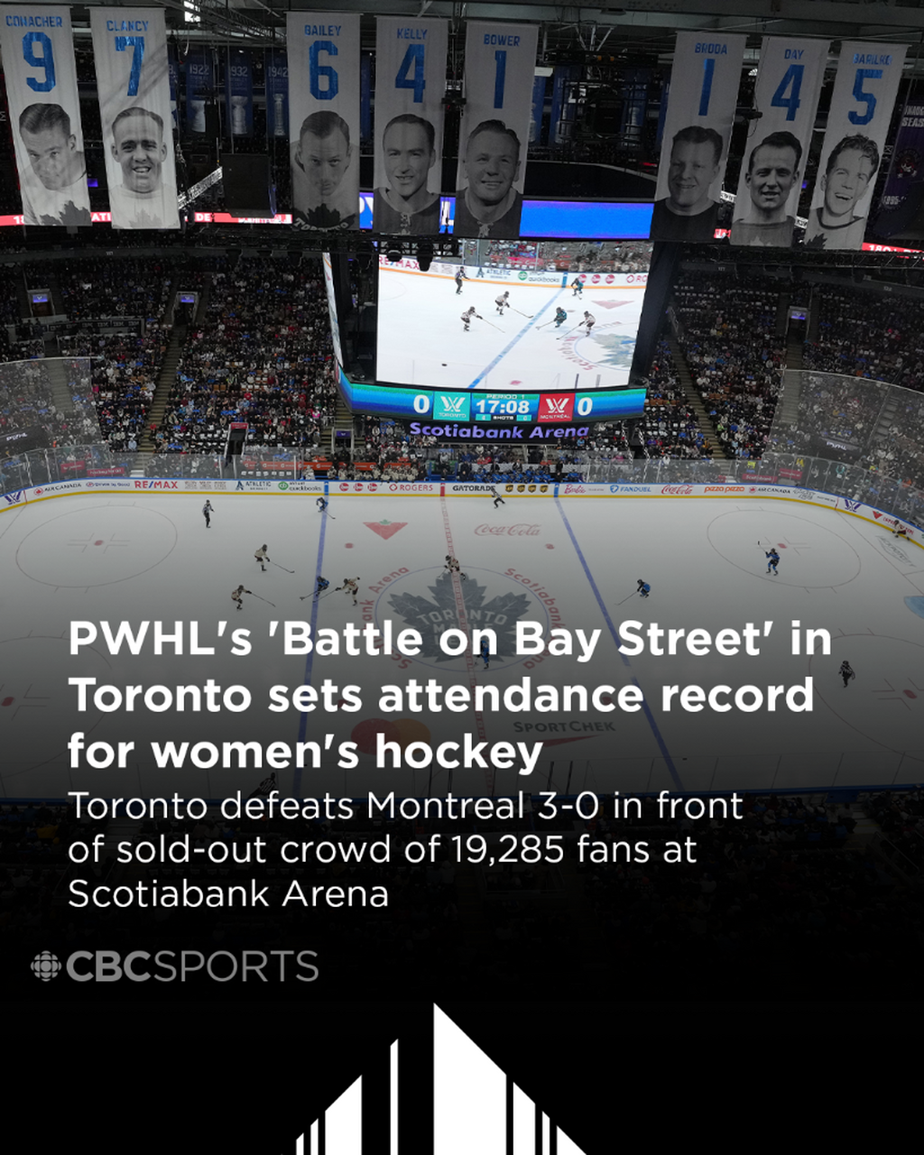 PWHL's 'Battle on Bay Street' at Scotiabank Arena sets attendance record for women's hockey