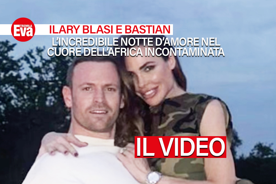 Il clamoroso video della romantica notte d'amore all'aperto di Ilary Bastian Muller nel cuore della savana: una cena a lume di candela e un letto tre metri sopra il cielo - EvaTremila