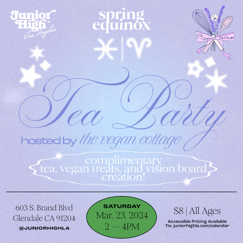 TEA PARTY HOSTED BY THE VEGAN COTTAGE