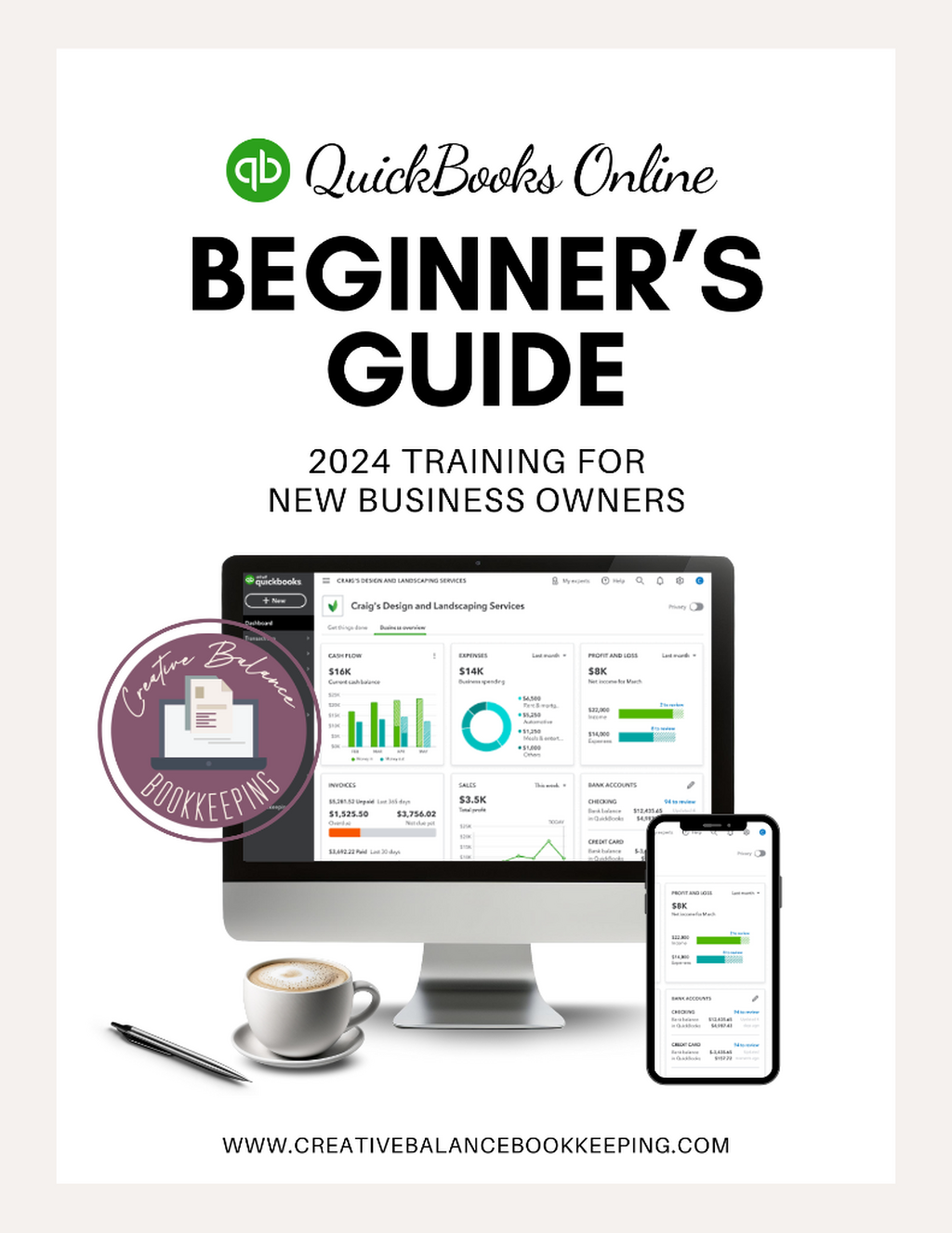 QuickBooks Online 2024 Beginner&rsquo;s Guide & BONUS $47