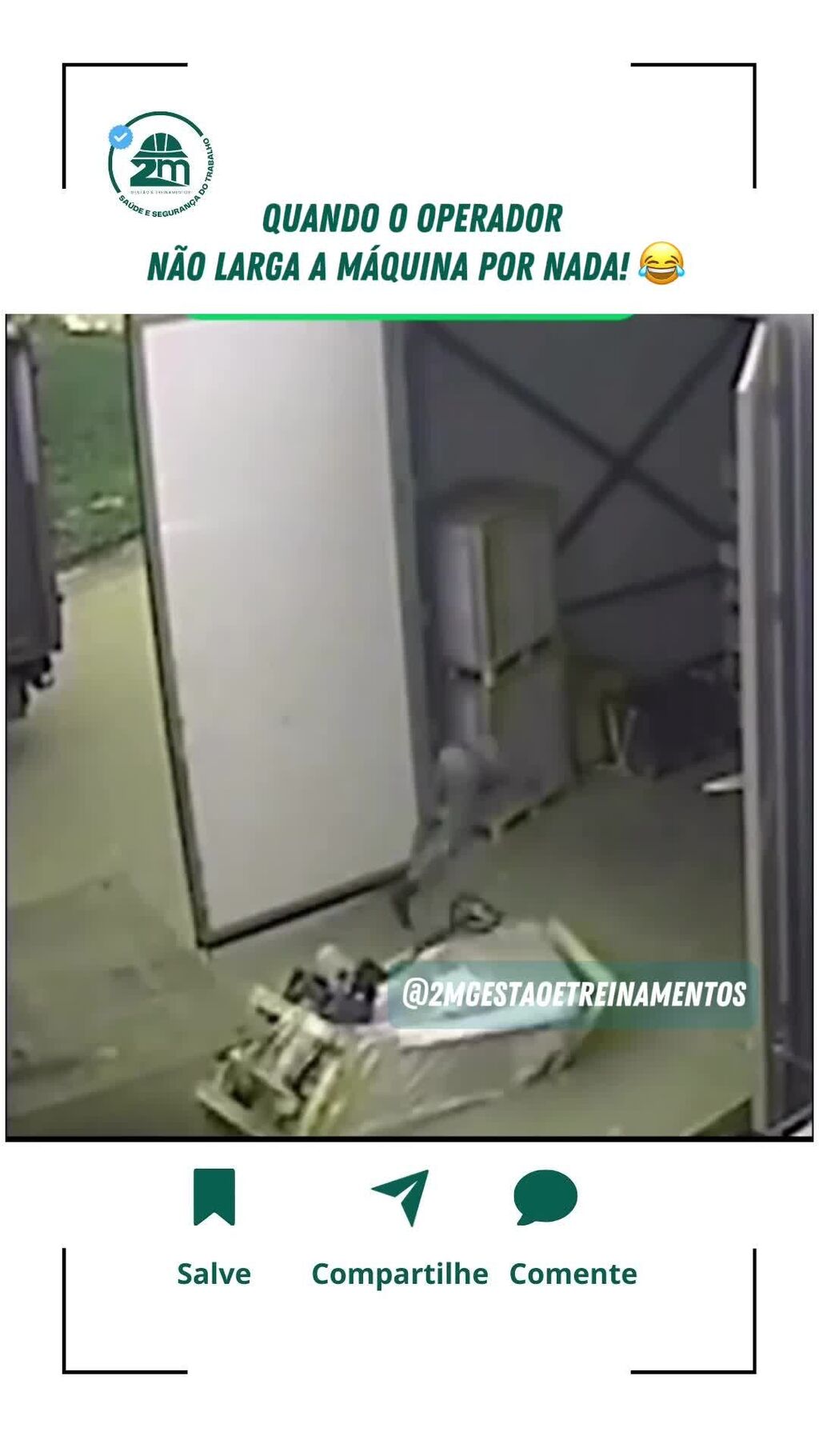Um acidente de trabalho daqueles...