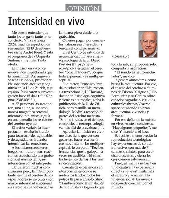 Intensidad en Vivo por Nicol&aacute;s Luco