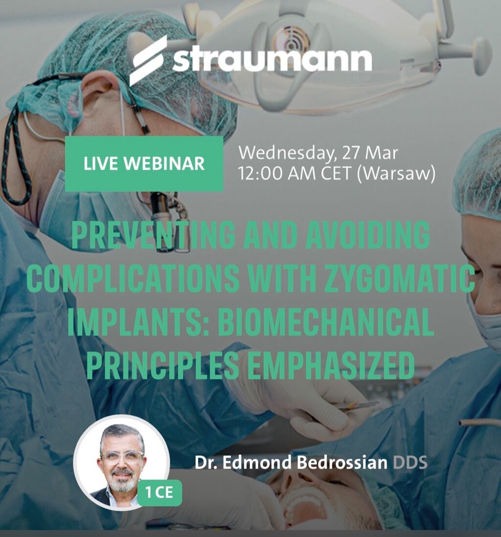Preventing and avoiding complications with zygomatic implants: Biomechanical principles emphasized - Webinar - Straumann Campus Live