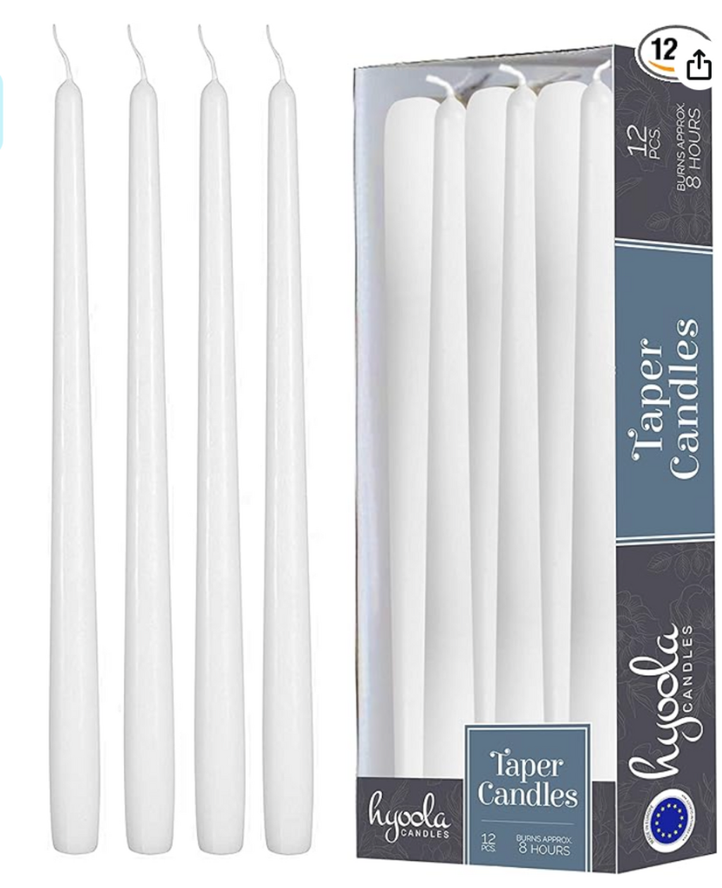 Long candles 12 pack