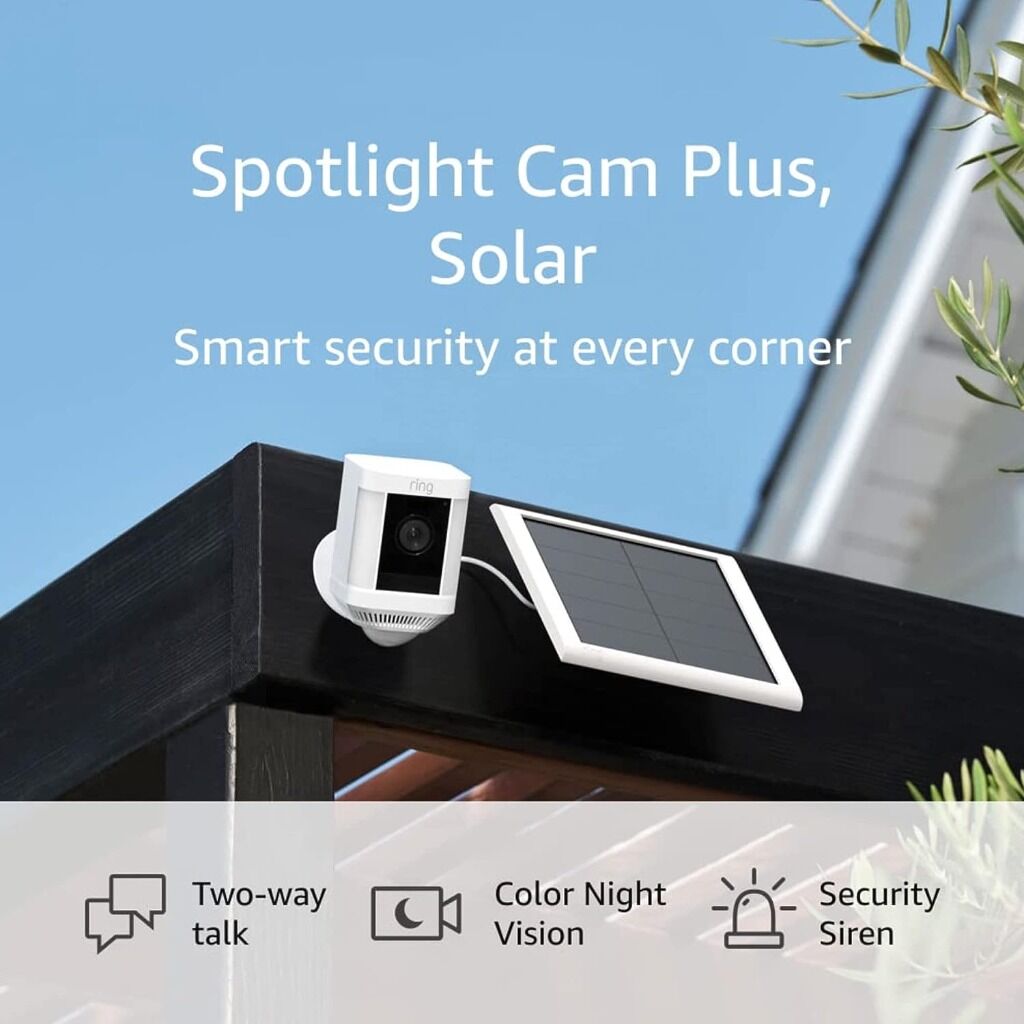 Ring Spotlight Cam Plus, Solar | Two-Way Talk