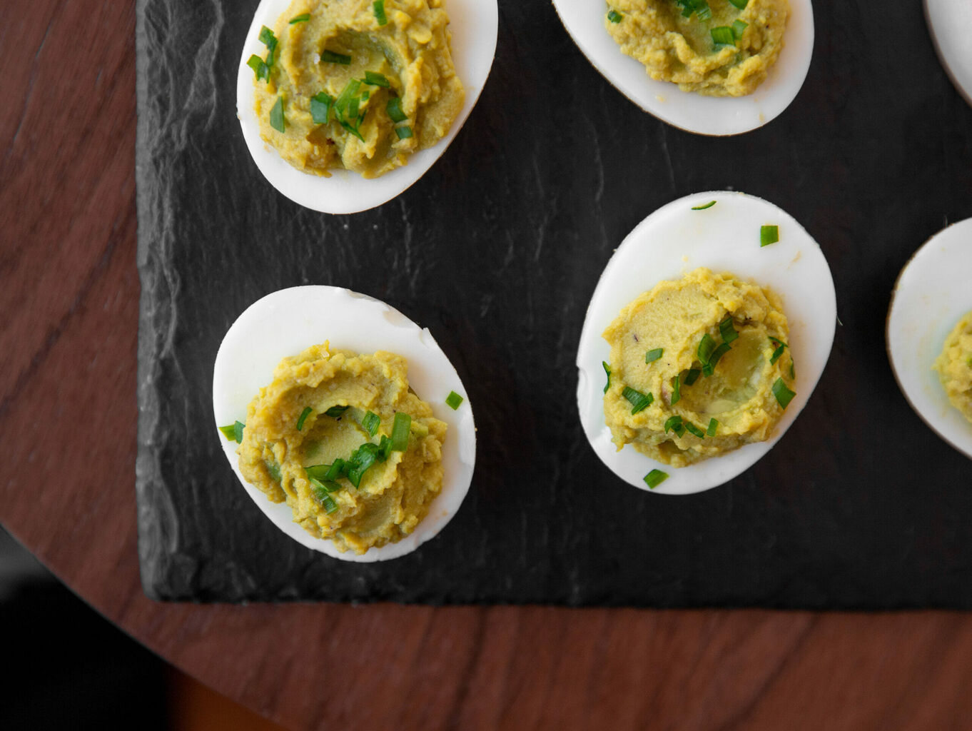 Avocado Deviled Eggs - Mom's Kitchen Handbook