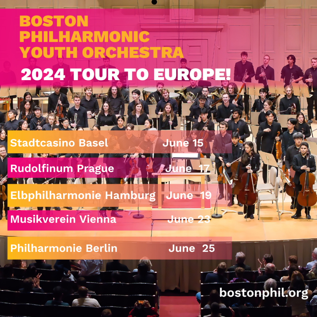 Boston Philharmonic Youth Orchestra's 2024 tour to Europe 