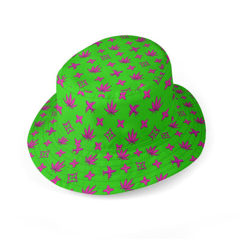 Pink Print Bucket Hat on Tik Tok