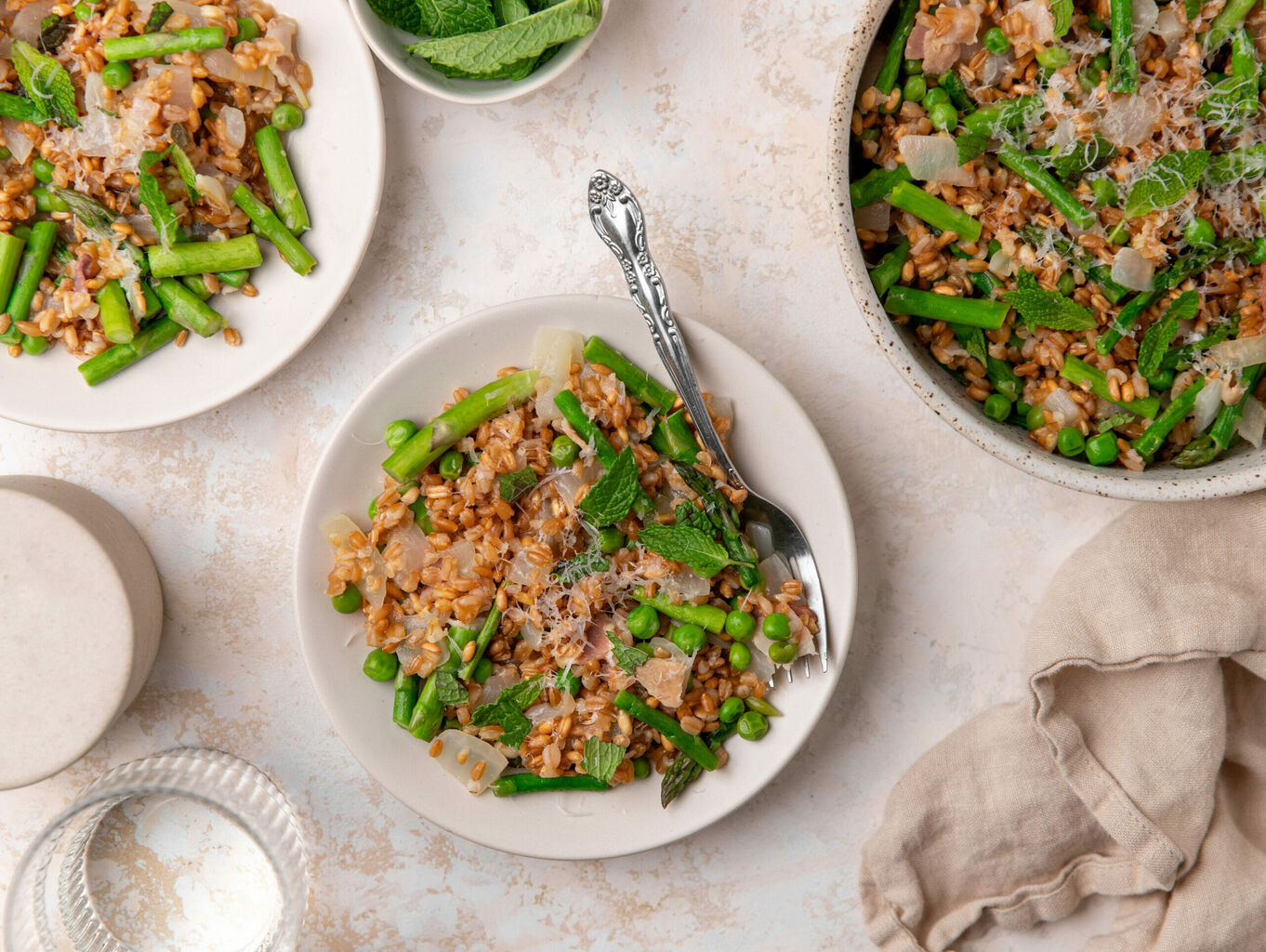 Easy Spring Vegetable Farro Risotto - Mom's Kitchen Handbook