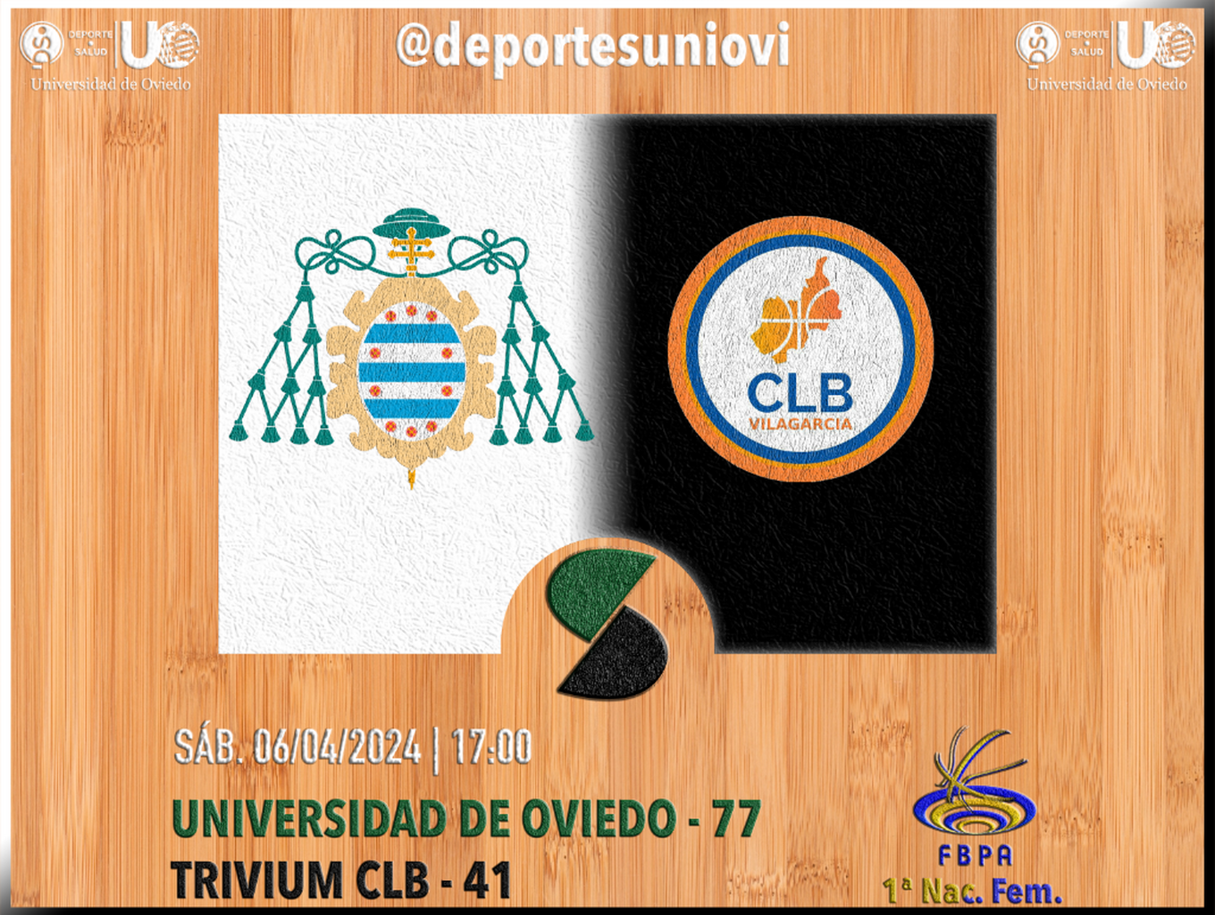 06/04 - GALER&Iacute;A UNI FEM. 🏀 VS. CLB